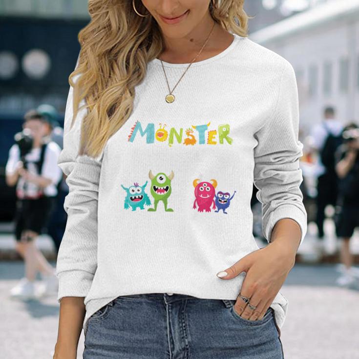 Children's 5Th Birthday Ich Bin Schon 5 Jahre Junge Kleines Monster Langarmshirts Geschenke für Sie