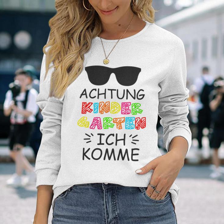 Children's Attention Kindergarten Ich Komme 1St Tag Kita Langarmshirts Geschenke für Sie