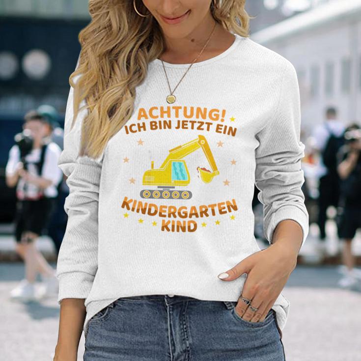 Children's Ich Bin Jetzt Ein Kindergartenkind Excavator Kindergarten Start Langarmshirts Geschenke für Sie