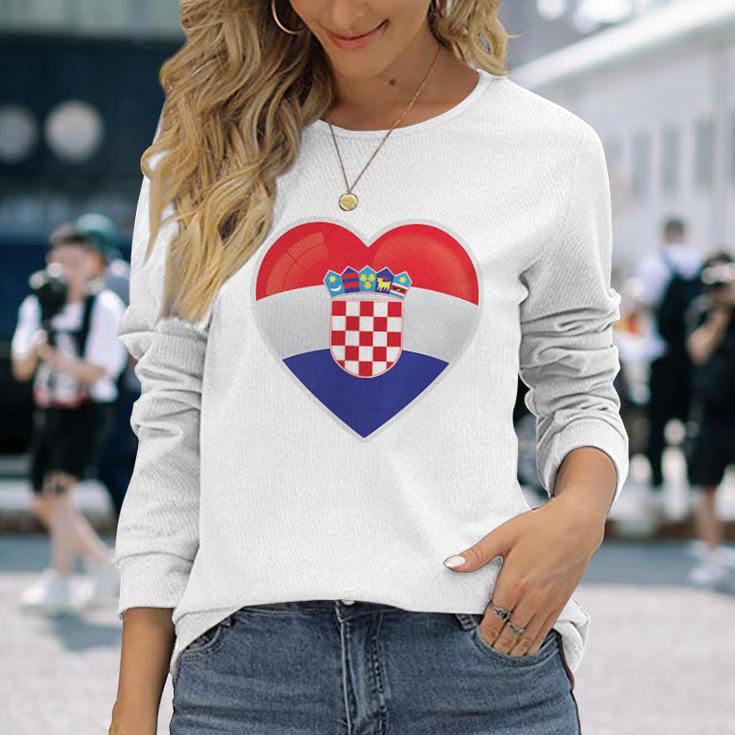 Croatia Flag Croatia Children's Croatia Hrvatska Langarmshirts Geschenke für Sie