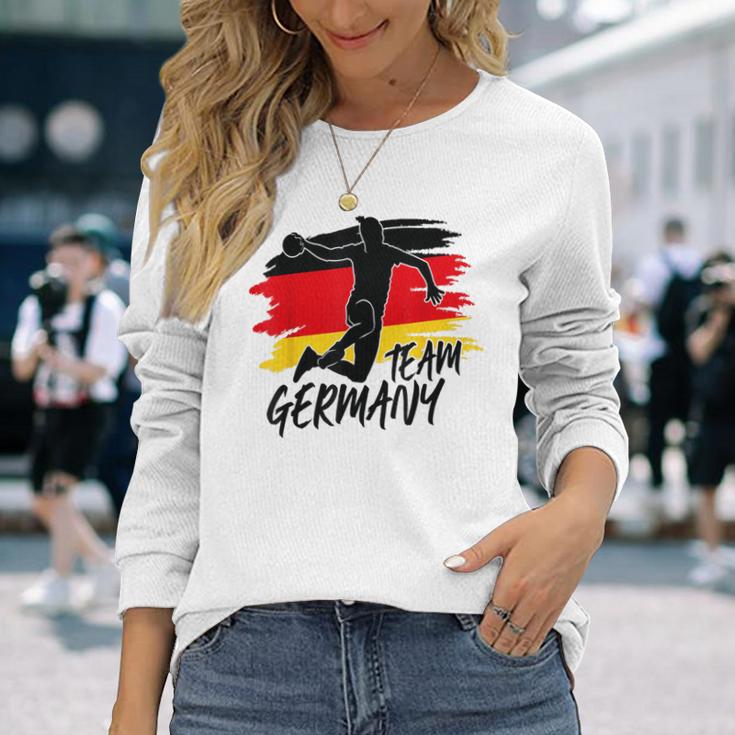 Deutschland Handball Team Flagge Ball Langarmshirts Geschenke für Sie