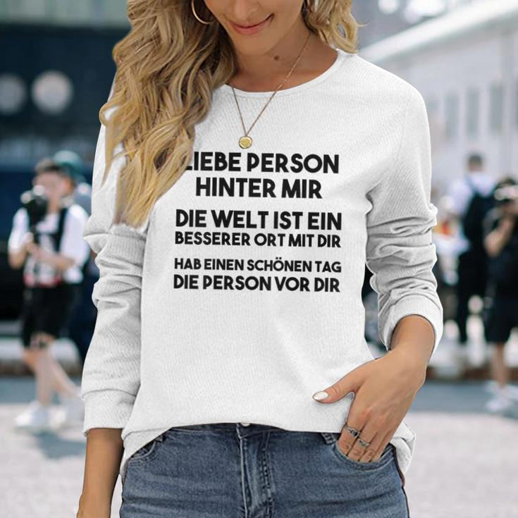 An Die Person Hinter Mir Liebe Person Hinter Mir Langarmshirts Geschenke für Sie