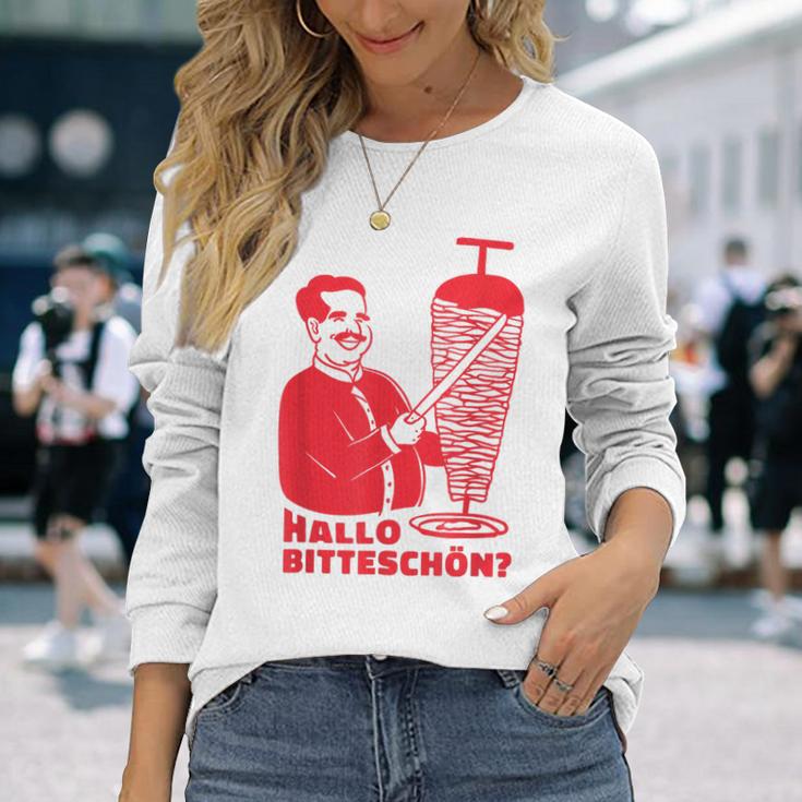 Döner Kebab Dönerladen Hallo Bitteschön Langarmshirts Geschenke für Sie