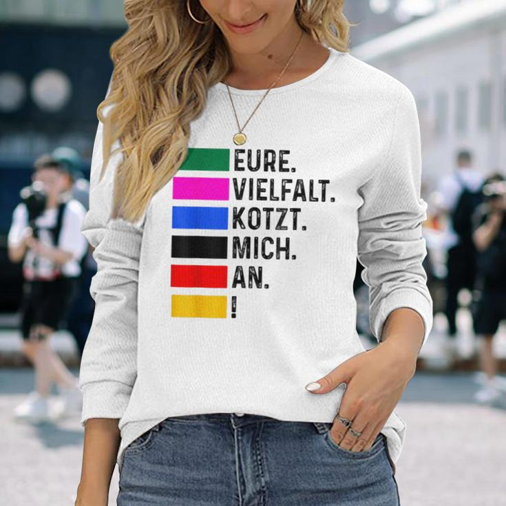 Eureielfalt Kotzt Mich An Gray Langarmshirts Geschenke für Sie