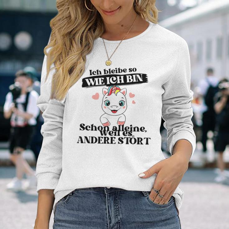 Ich Bleibe Wie Ich Bin Selbstbewus German Langu Gray Langarmshirts Geschenke für Sie