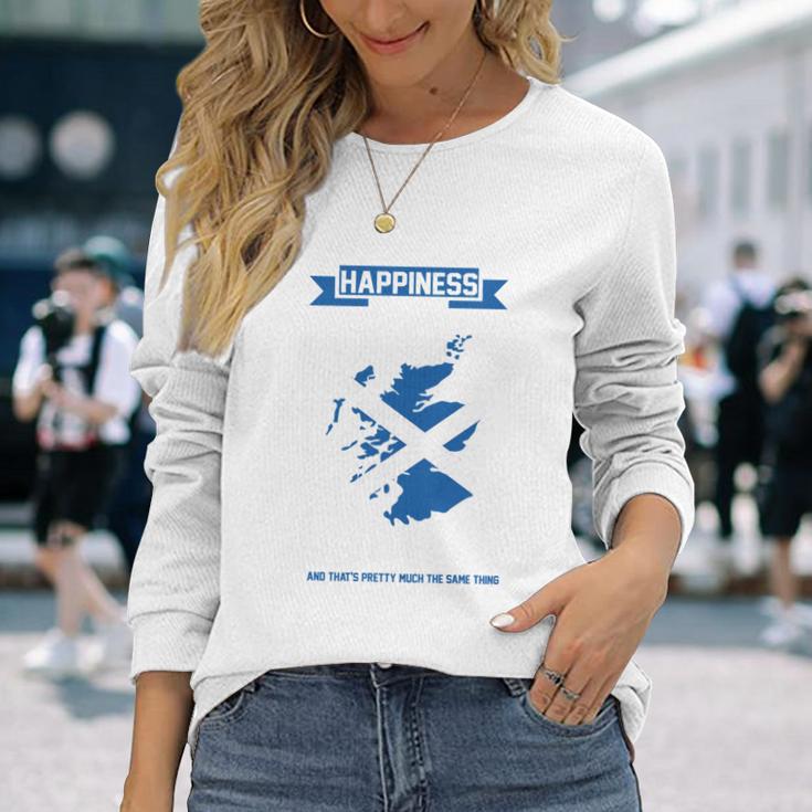 Glück Können Sie Go To Scotland Long-Sleeved Langarmshirts Geschenke für Sie