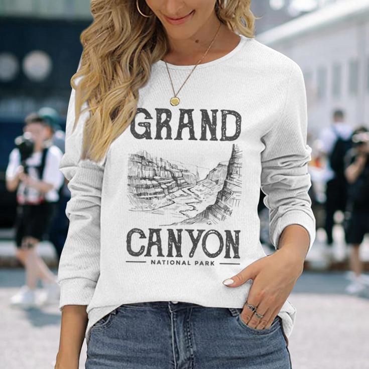 Grand Canyon Npintage Souvenir Gray Langarmshirts Geschenke für Sie