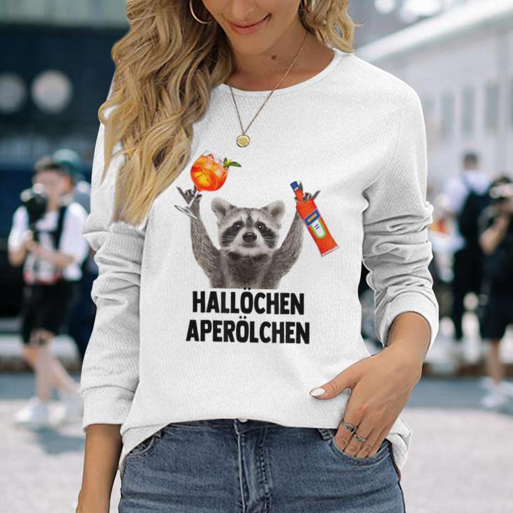 Hallochen Aperölchen X Raccoon Meme Racoon X Pedro Spritz Langarmshirts Geschenke für Sie