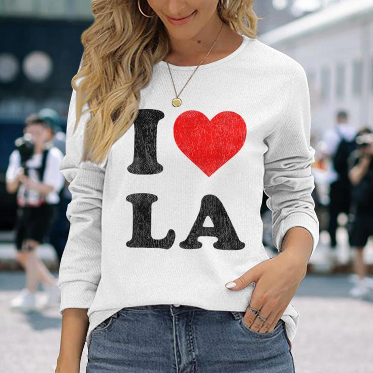 I Heart La Souvenir I Love Los Angeles Langarmshirts Geschenke für Sie