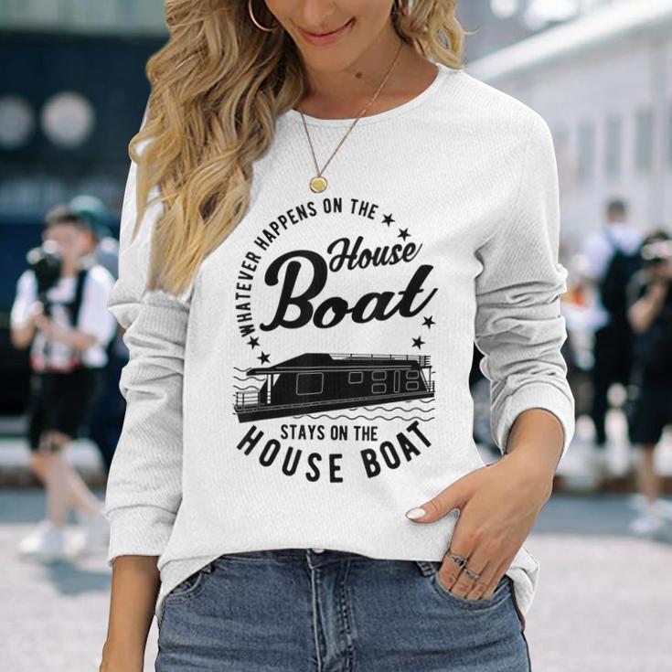 Houseboat Was Auch Immer Auf Dem Hausboat Was Auch Immer Gray S Langarmshirts Geschenke für Sie