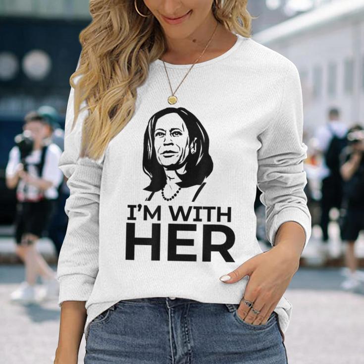 Ich Bin Bei Ihrer Wahlpräsidentin Kamala Harris 2024 Meme Langarmshirts Geschenke für Sie