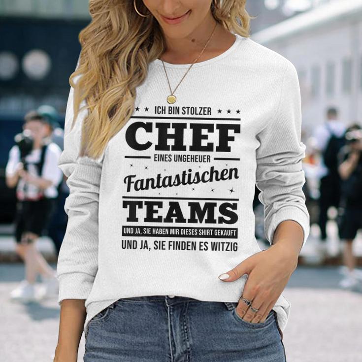 Ich Bin Stolzer Chef Eines Unheuer Fantastische Teams Job Langarmshirts Geschenke für Sie