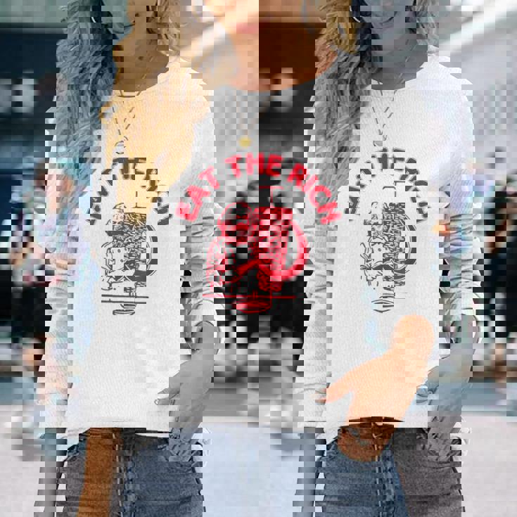Karl Marx Eat Doner Kebab Rich Socialisme T-shirt à manches longues Cadeaux pour elle