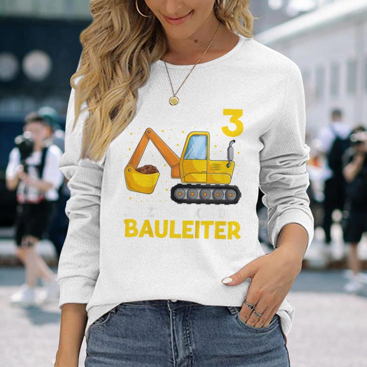 Kinder Endlich 3 Jetzt Bin Ich Der Bauleiter Geburtstagskind Digger Langarmshirts Geschenke für Sie