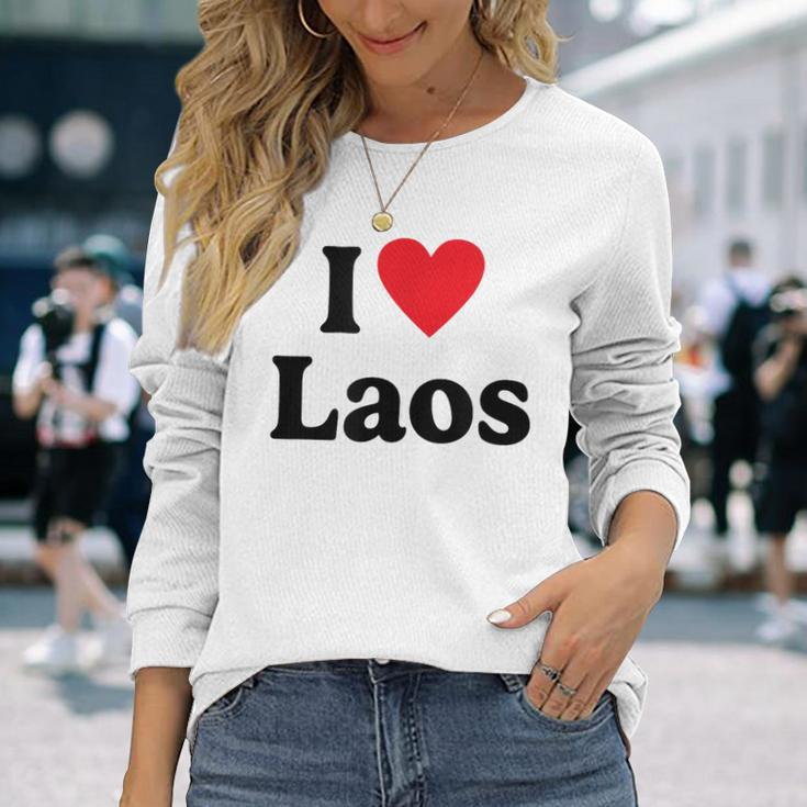 I Love Laos Langarmshirts Geschenke für Sie