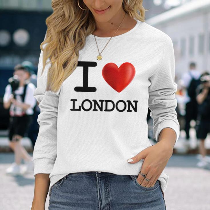 I Love London Souvenir Blue S Langarmshirts Geschenke für Sie