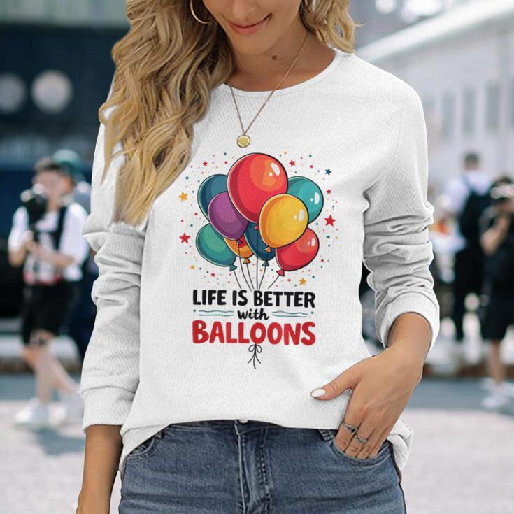 Lustiger Looner Mit Aufschrift „I Love Balloons“ Für Ballonliebhaber Langarmshirts Geschenke für Sie