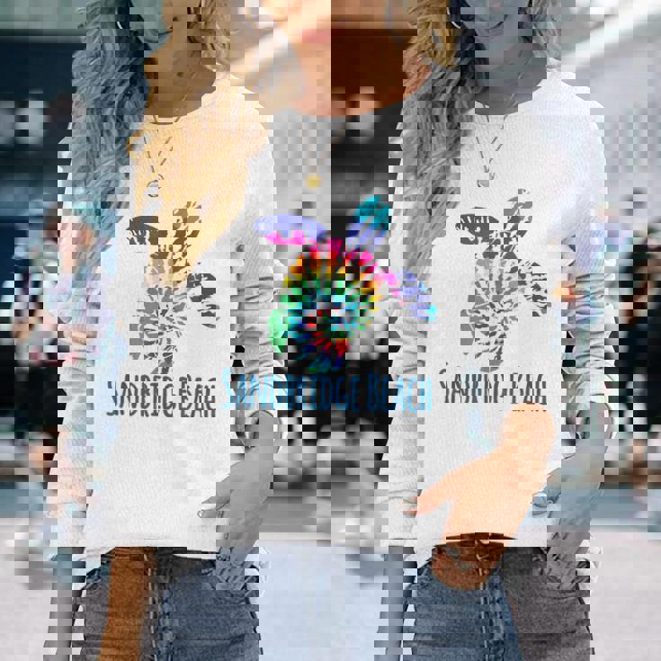 Sandbridge Beach Virginia Tie Dye Batik Loggerhead Turtle Long Sleeve T-Shirt Gifts for Her