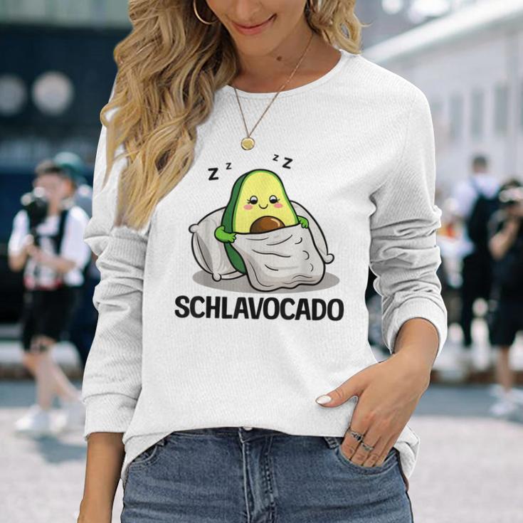 Schlavocado Official Sleep Pyjamas Sleep Avocado Gray Langarmshirts Geschenke für Sie