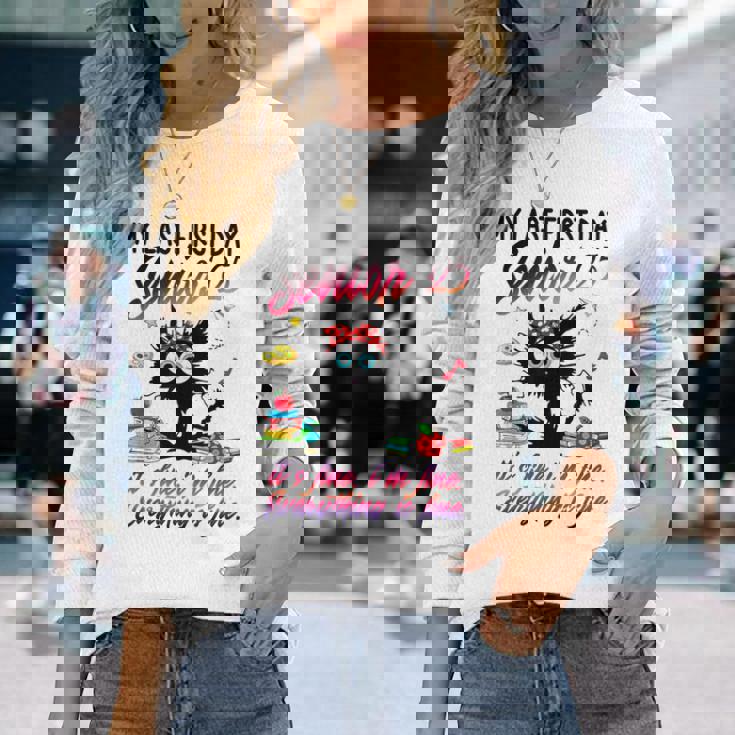 Senior 2025 Graduation My Last First Day Of Class Of 2025 Long Sleeve T-Shirt Gifts for Her