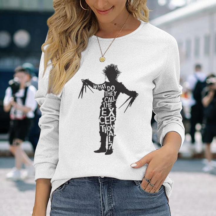 Tim Burton's Edward Scissorhands Movie Quote Langarmshirts Geschenke für Sie