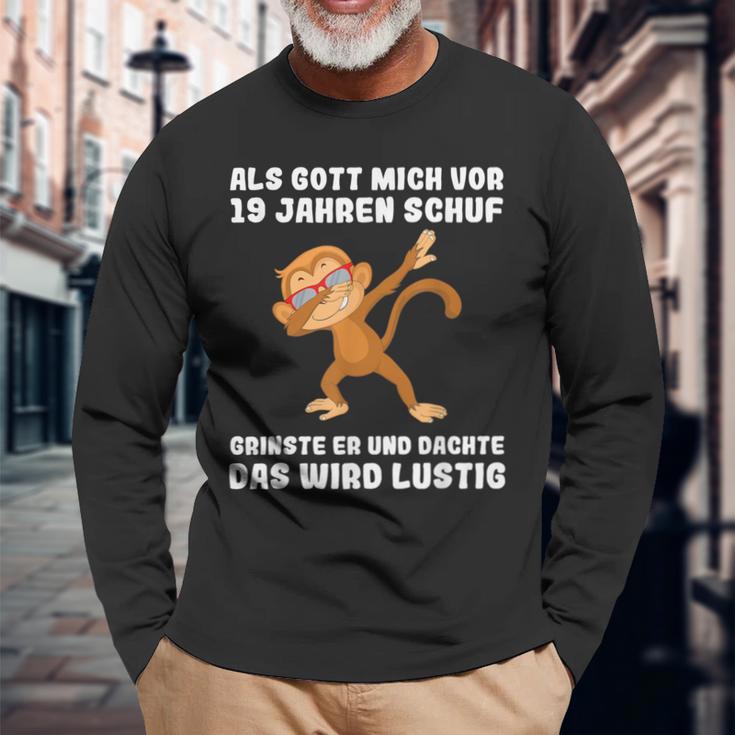 19 Jahre Als Gott Michor 19 Jahen Kref 19Th Birthday Langarmshirts Geschenke für alte Männer