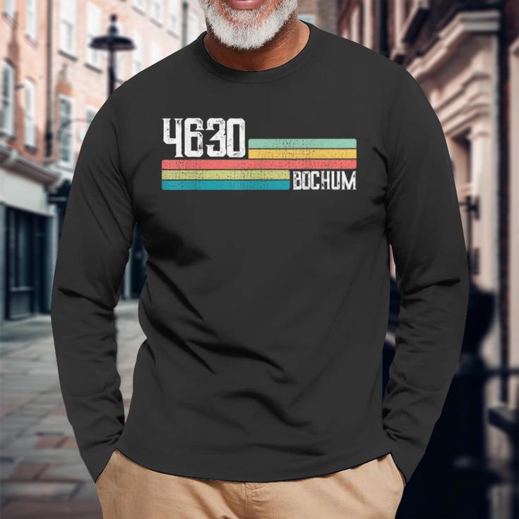 4630 Bochum Retro Old Postcodeintage Sign Langarmshirts Geschenke für alte Männer