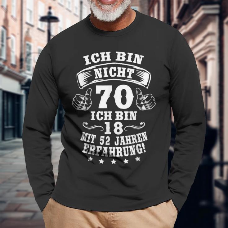 70Th Birthday Ich Bin Nicht 70 Jahre Party Saying Langarmshirts Geschenke für alte Männer