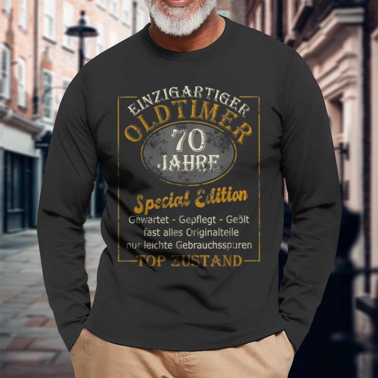 70Th Birthday Man Uniqueintage Car 70S Langarmshirts Geschenke für alte Männer