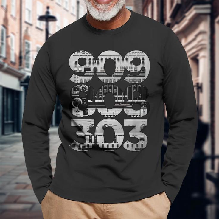 808 909 303 Techno Style Langarmshirts Geschenke für alte Männer