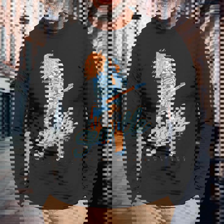 90'S Seattle City Grunge Music & Travel Maglietta a maniche lunghe Regalos para ancianos