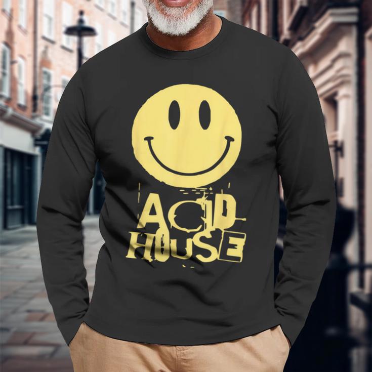 Acid House Techno Dj Langarmshirts Geschenke für alte Männer