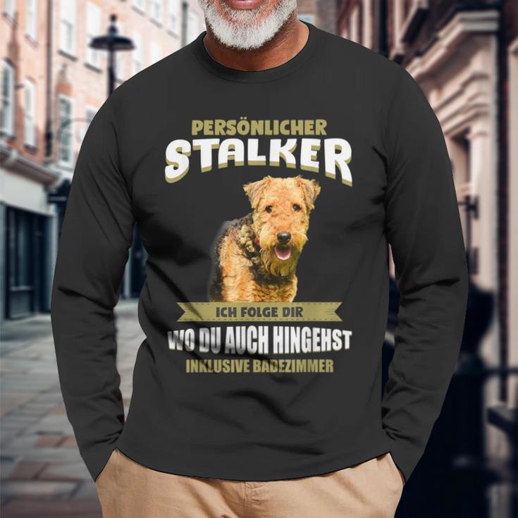 Airedale Terrier Airedale Terrier Dog Langarmshirts Geschenke für alte Männer