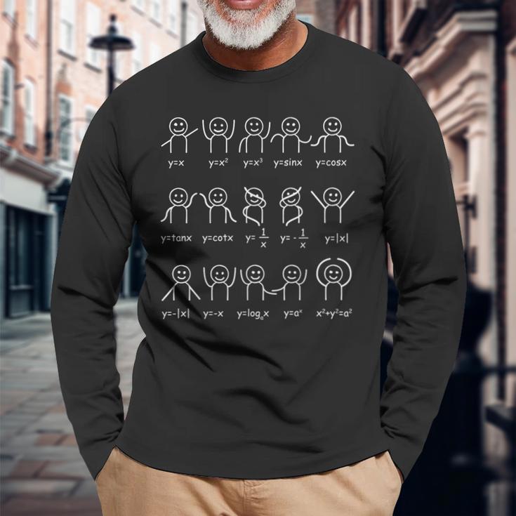 Algebra Tanz Lustiges Diagramm Mathe Gleichung Langarmshirts Geschenke für alte Männer