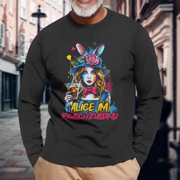 Alice Im Rauschzustand Colourful Langarmshirts Geschenke für alte Männer