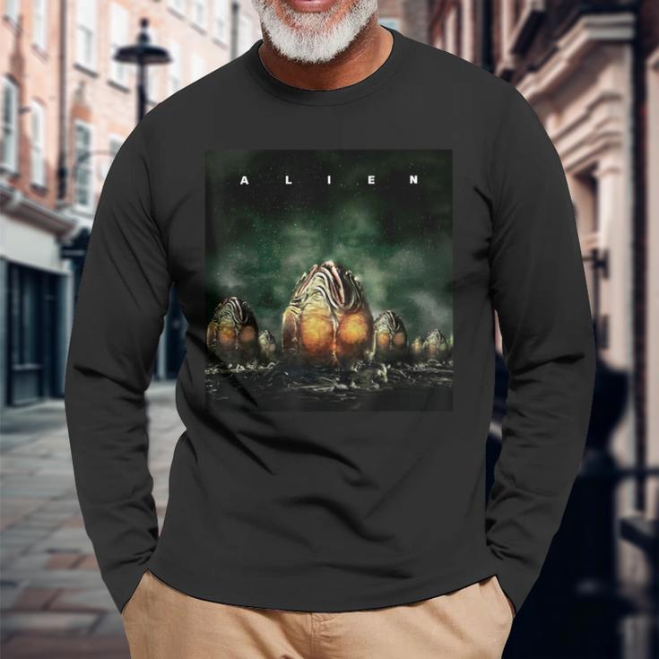 Alien Xenomorph Eggs Movie Poster Langarmshirts Geschenke für alte Männer