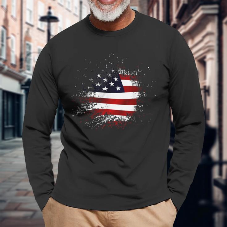 American Flag Usa America Langarmshirts Geschenke für alte Männer