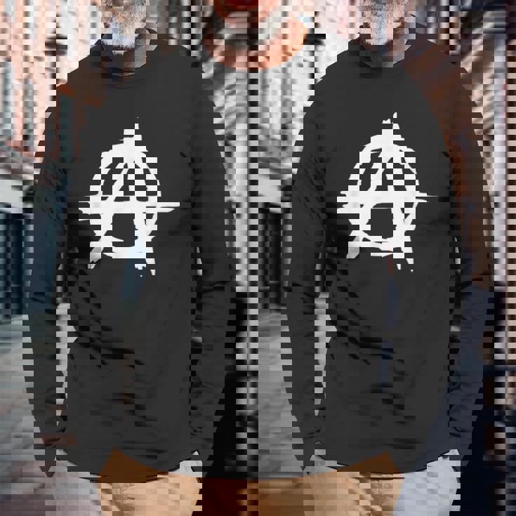 Anarchy Anarchie Punk Graffiti Maglietta a maniche lunghe Regalos para ancianos