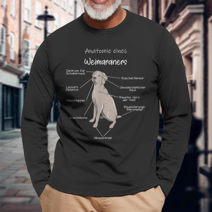 Anatomie Eines Weimaraners Weimaraner Langarmshirts Geschenke für alte Männer