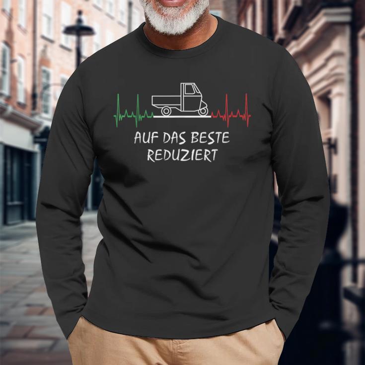 Ape 50 Auf Das Beste Reduced I Tricycle Ape 50 Heartbeat Langarmshirts Geschenke für alte Männer