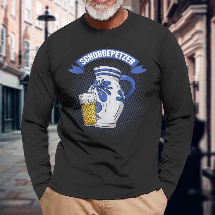 Appelwoi For Schobbepetzer And Cider Lovers S Langarmshirts Geschenke für alte Männer