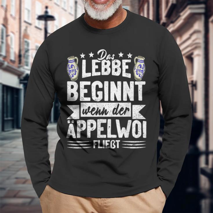 Appelwoi Ebbelwoi Hessen Frankfurt S Langarmshirts Geschenke für alte Männer