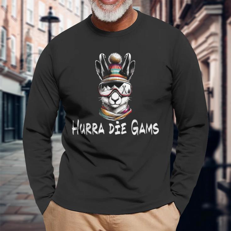 Apres Ski Hurra Die Gams Winter Ski Holiday Hüttengaudi Ski Langarmshirts Geschenke für alte Männer