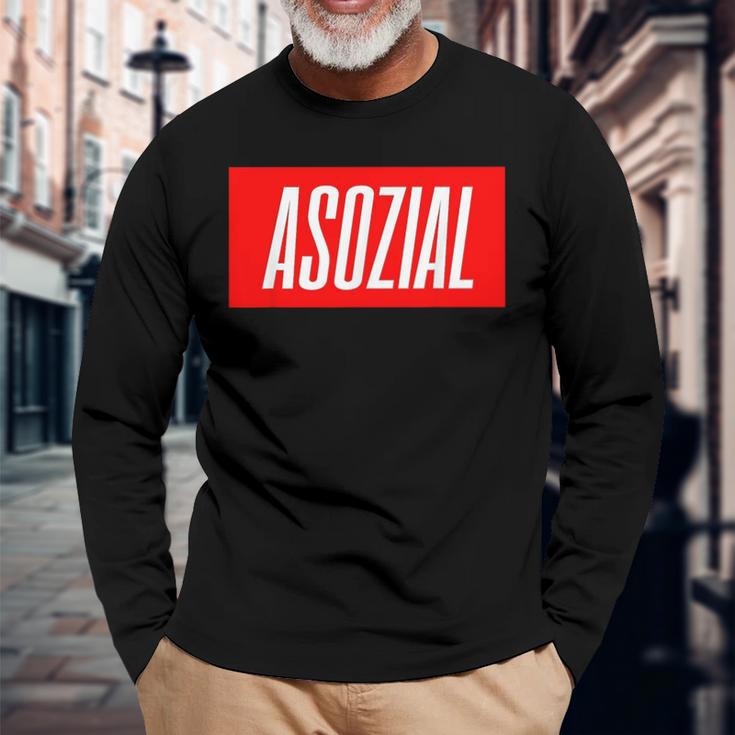 Asozial Langarmshirts Geschenke für alte Männer