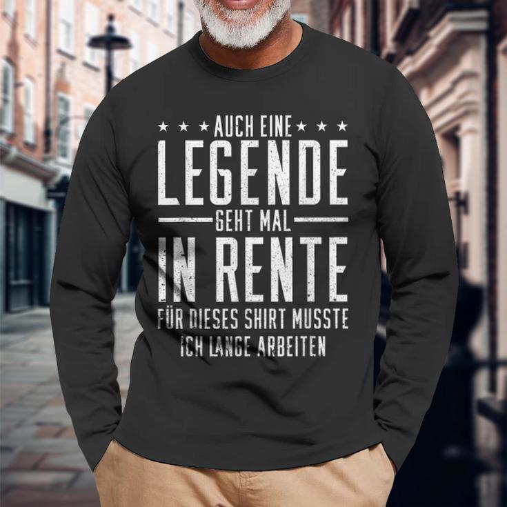 Auch Eine Legende Geht Mal In Rente Rentner Rentnerin Langarmshirts Geschenke für alte Männer