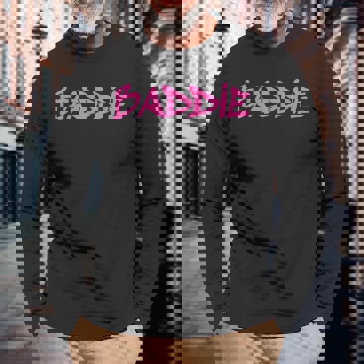 Baddie Estetico Rosa Graffiti Baddies Fandom Maglietta a maniche lunghe Regalos para ancianos