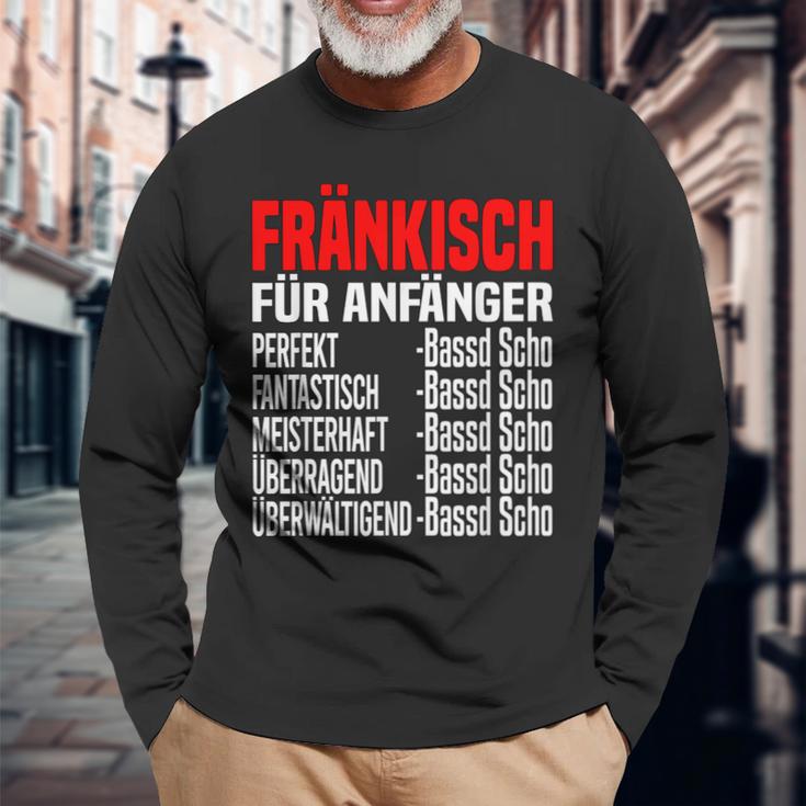 Bassd Scho Fränkisch Für Beginner Dialekt Franke Franken Langarmshirts Geschenke für alte Männer