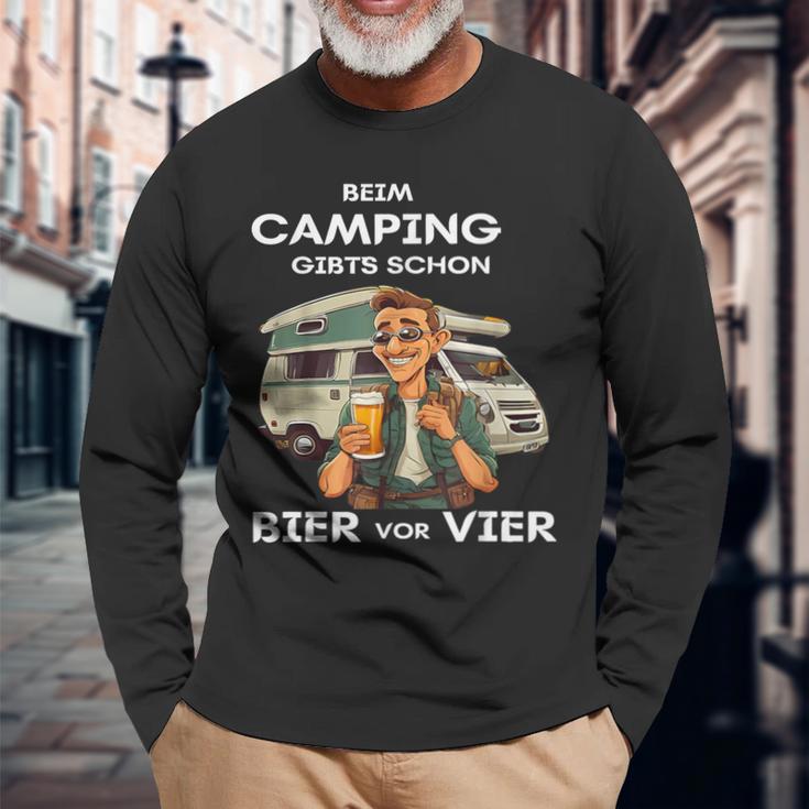 Beim Camping Gibts Schon Bierorier Langarmshirts Geschenke für alte Männer