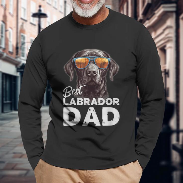 Best Labrador Dog Dad For Dog Owners Langarmshirts Geschenke für alte Männer