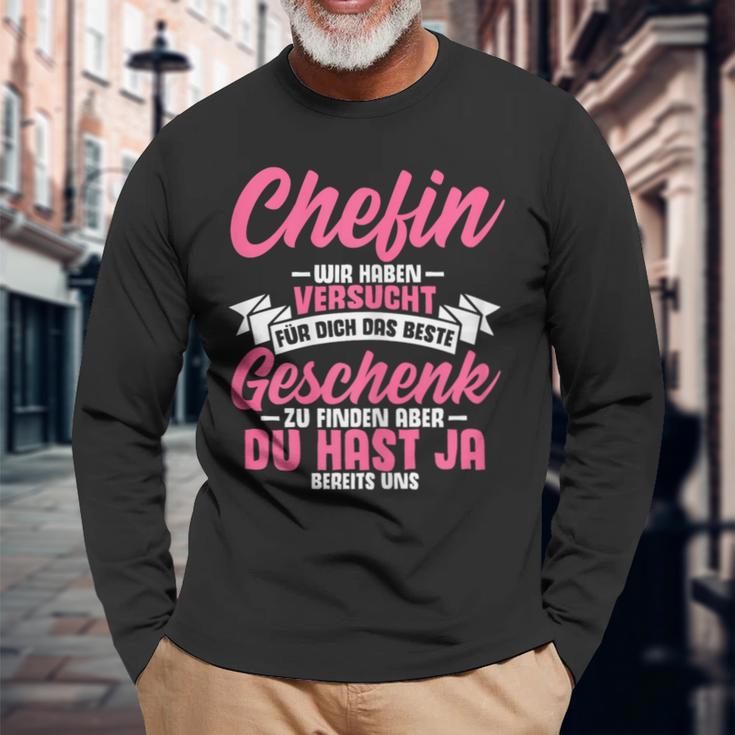 Beste Chefin Best Team Workmate Langarmshirts Geschenke für alte Männer